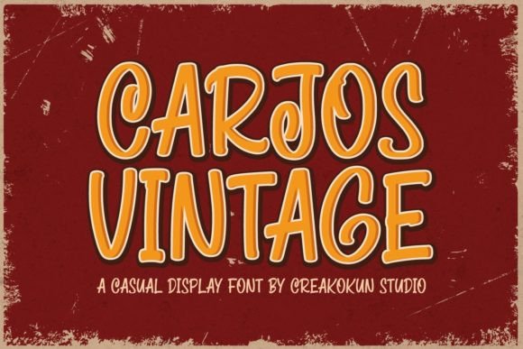 Carjos Vintage: A Display Font That Nails Nostalgic Campaign Energy