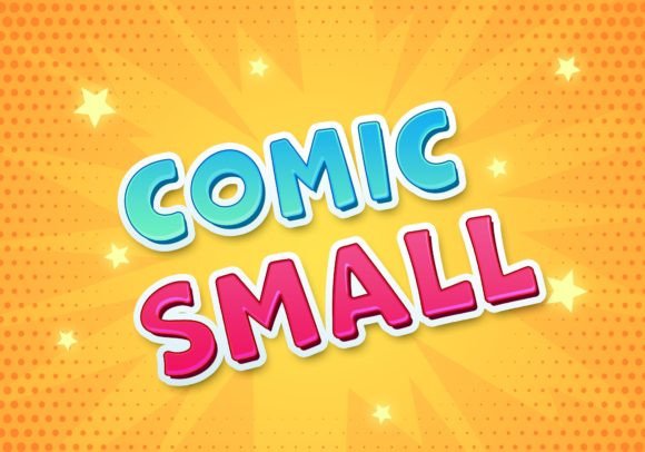 Comic Small: A Pop-Art Display Font That Pops on Real Business Materials