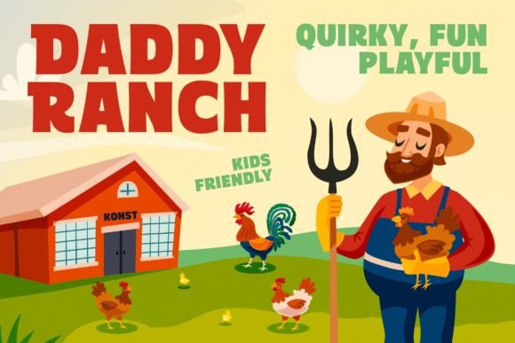 Daddy Ranch: A Joyful Display Font for Editorial Design
