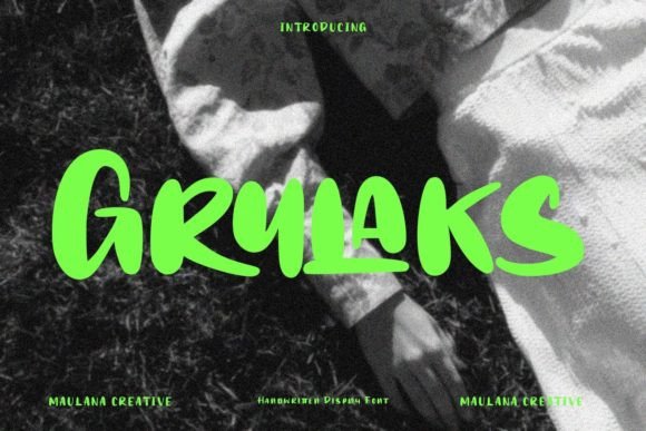 Grulaks: A Bold Handwritten Display Font for Digital Branding