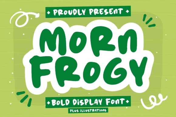 Morn Frogy: A Bold, Playful Display Font for Handmade Makers