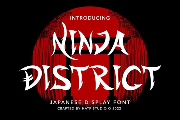 Ninja District: A Playful Japanese Display Font for Digital Brands