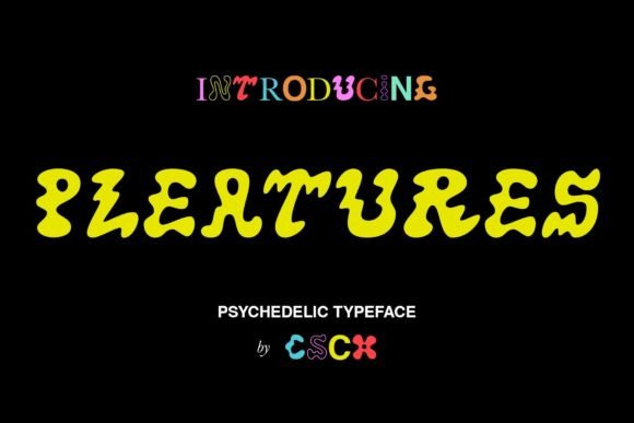 Pleatures: A Playful Display Font for Handmade Charm