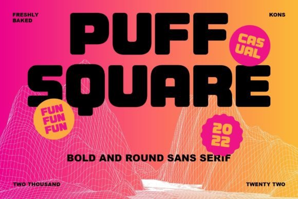 Puff Square: A Playful Display Font That Grabs Attention