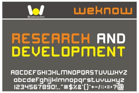Research and Development Font: A Modern Display Typeface for Digital Design