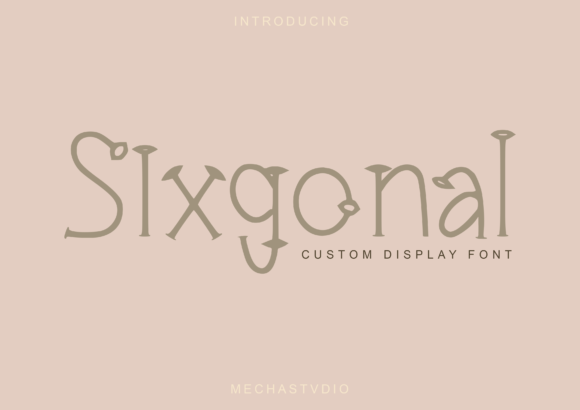 Sixgonal Display Font for Handmade Brands